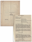 Moe Howards 30pp. Script Dated April 1937 for The Three Stooges Film Playing the Ponies -- With Numerous Annotations in Moes Hand -- Bound by Staples, Very Good Condition
